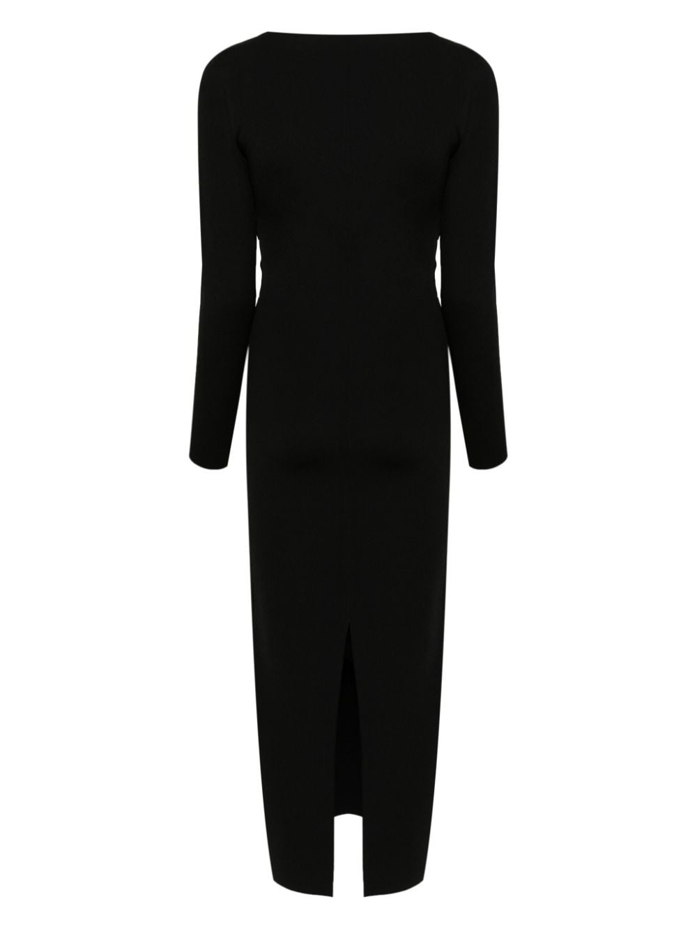 pleat-detailing knitted midi dress - 2