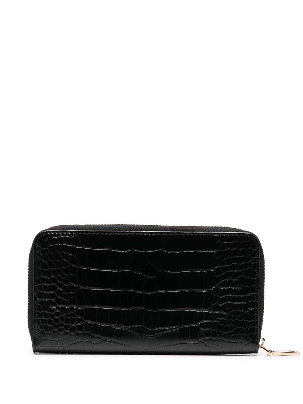 logo-letter crocodile-embossed wallet - 2