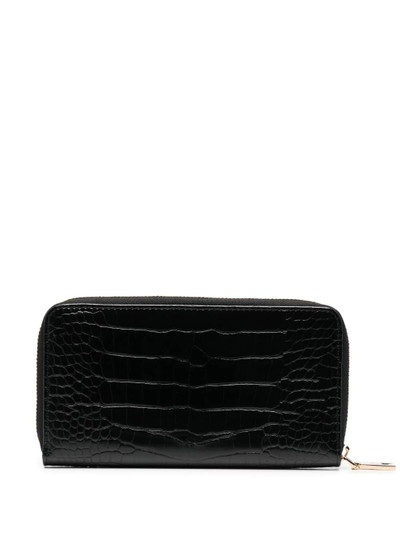 Moschino logo-letter crocodile-embossed wallet outlook