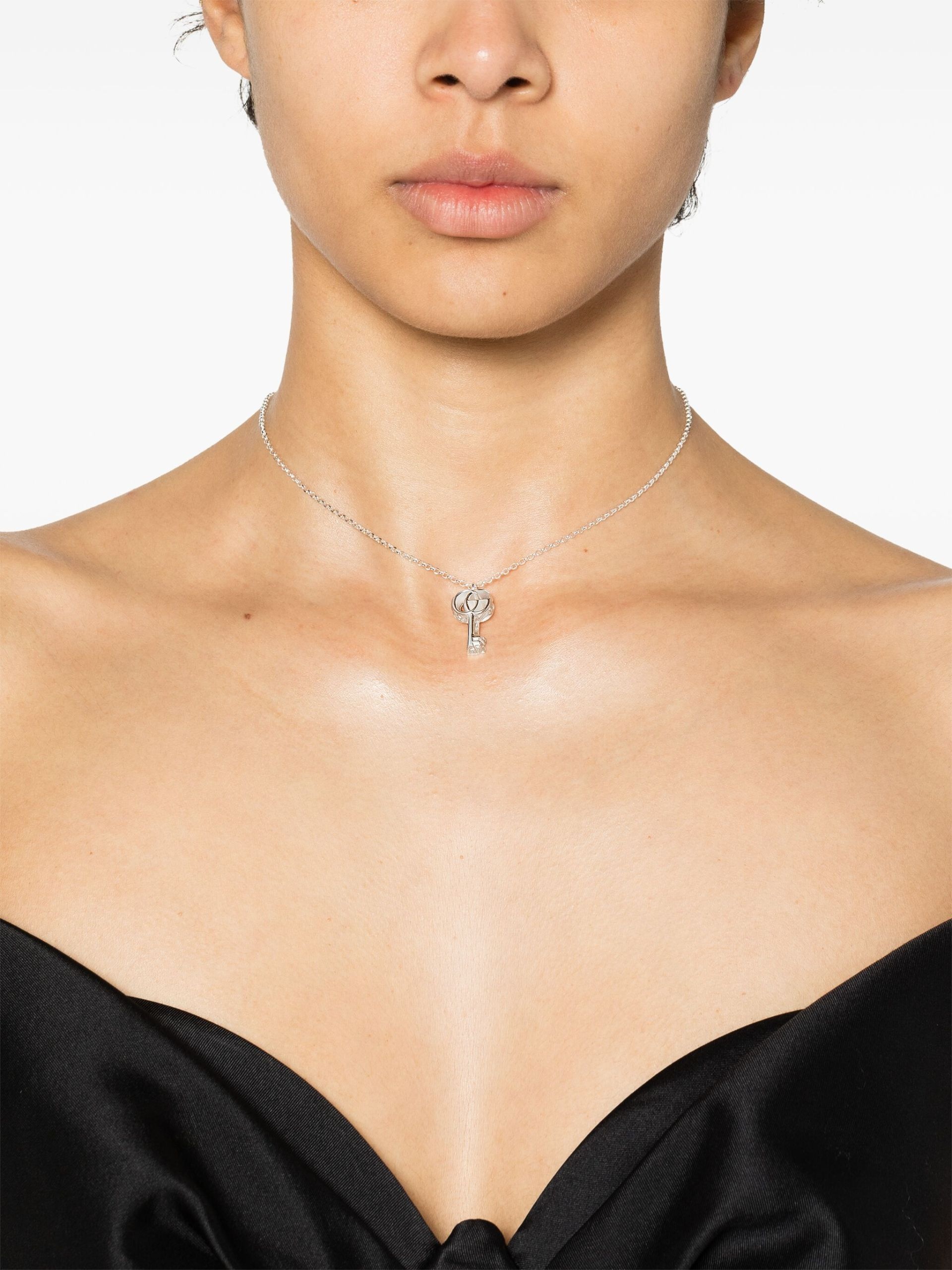 Sterling Silver GG Marmont Necklace - 2
