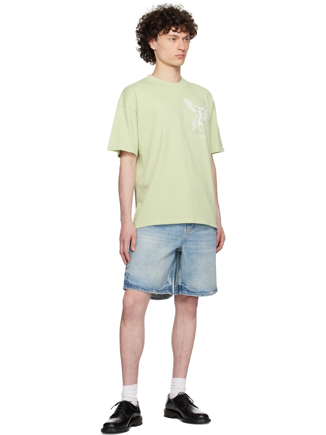 Blue R10T Tailored Denim Shorts - 4