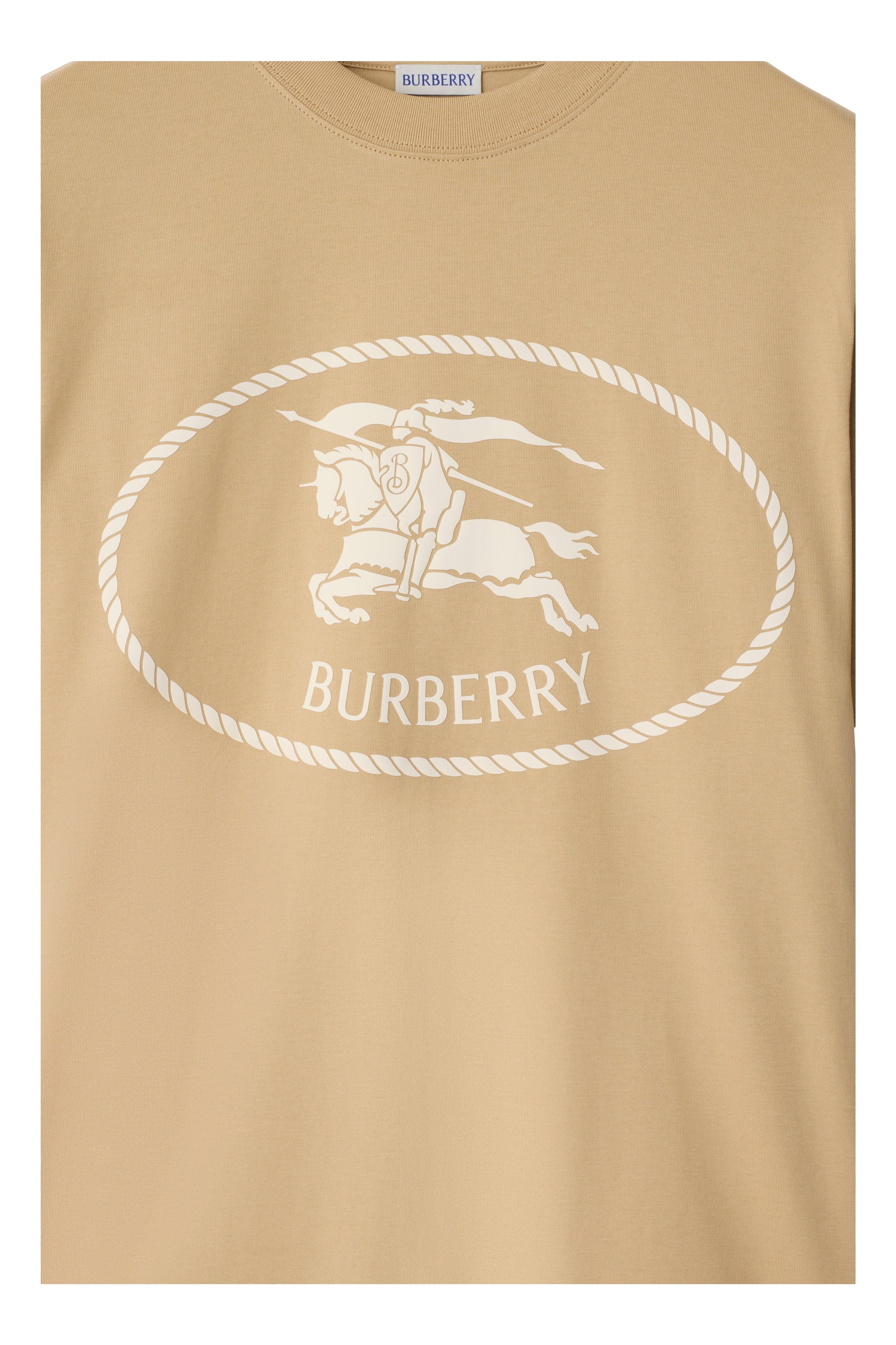 burberry Knight Stamp Cotton T-shirt in Flax Beige at Nordstrom - 5