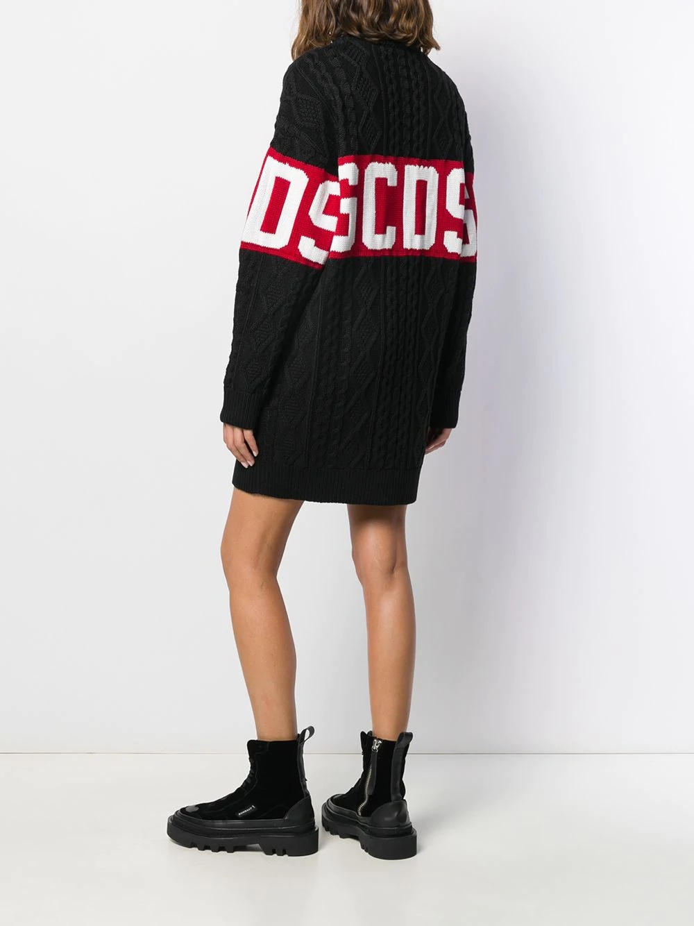 logo print oversized sweater - 4