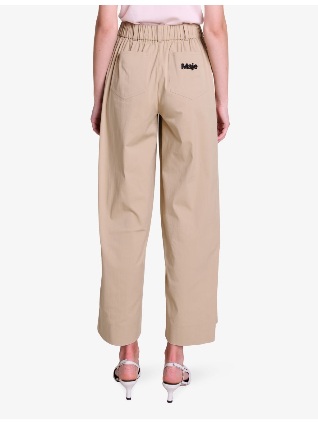 Buckle-embellished logo-embroidered stretch-cotton trousers - 4