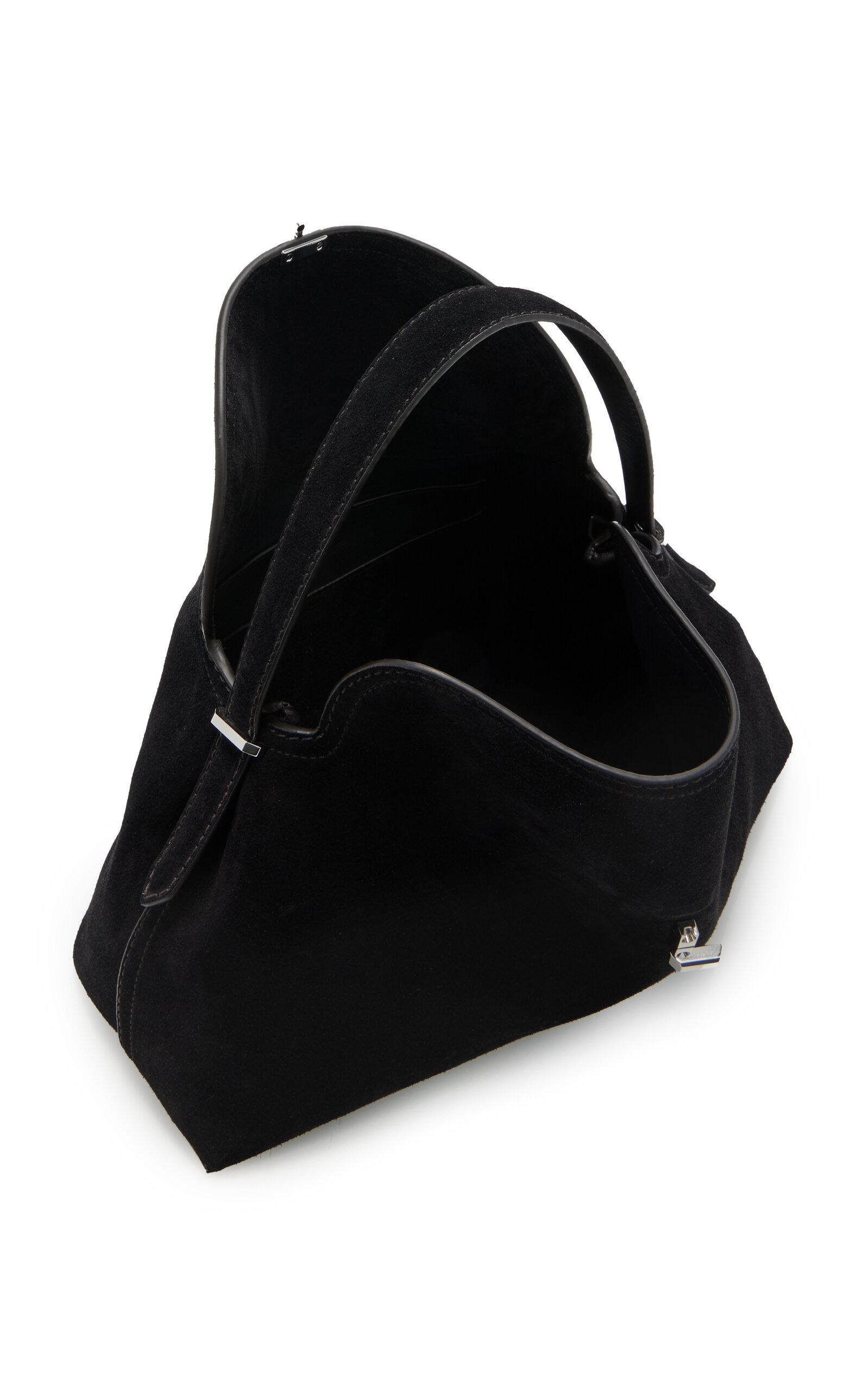 T-Lock Suede Top Handle Bag black - 6