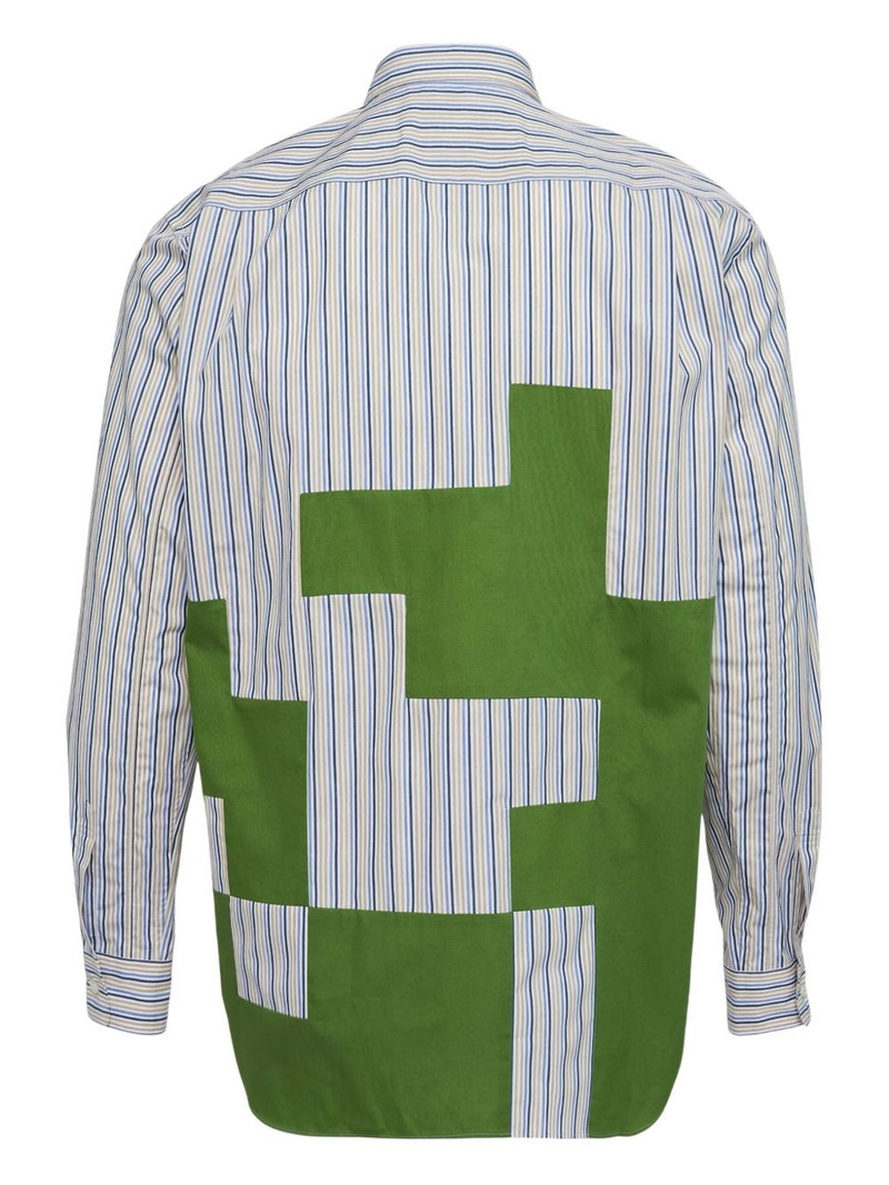 Comme des Garçons Homme Plus striped patchwork shirt outlook