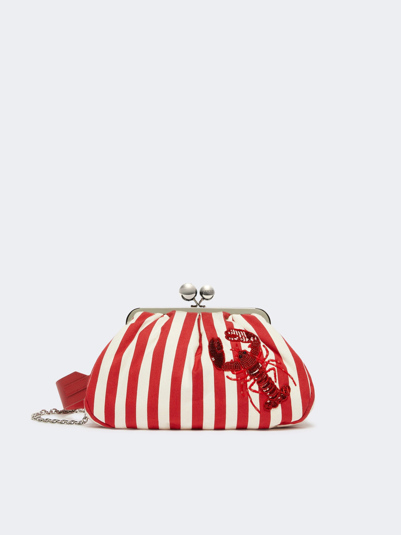 GERUSIA Medium striped cotton Pasticcino bag - RED 1