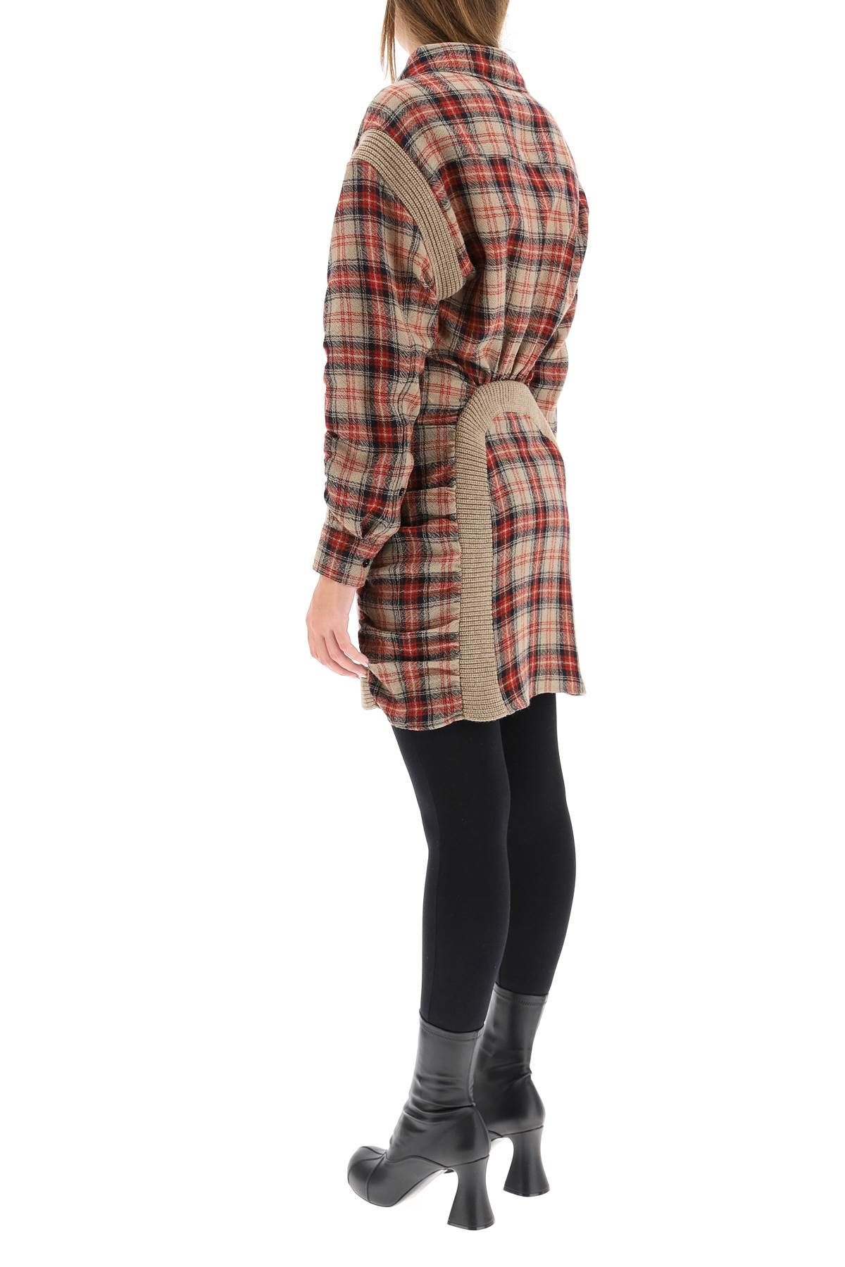 WREN MINI DRESS IN TARTAN WOOL - 4