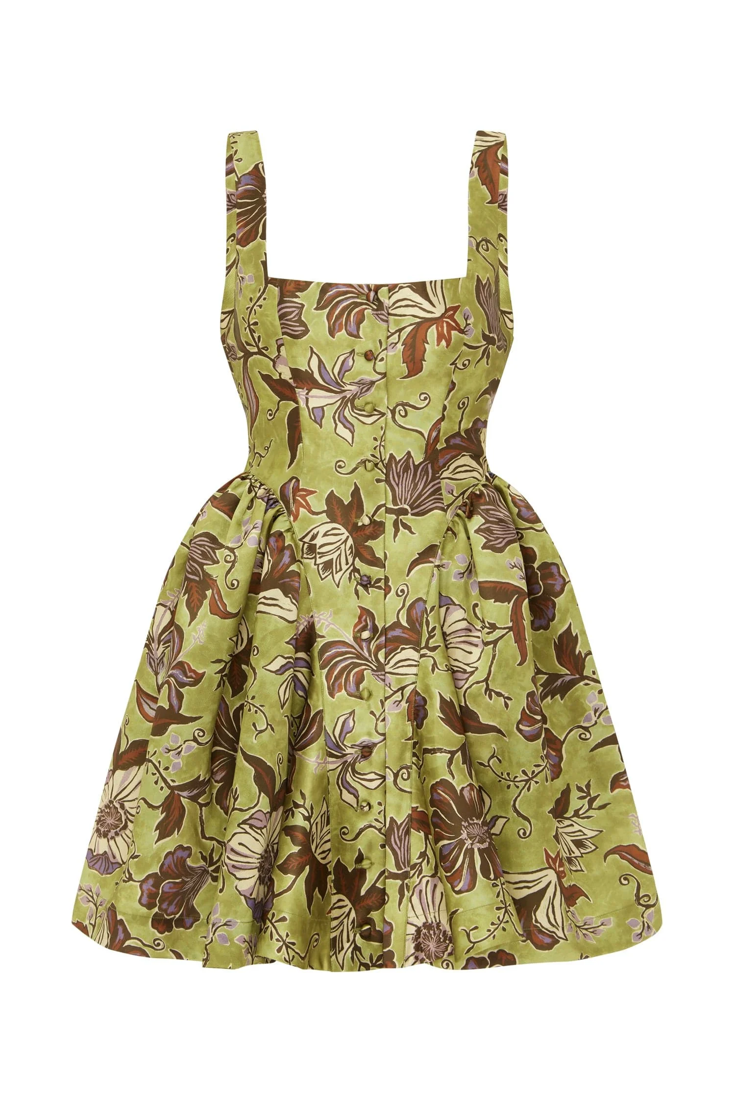 Citron Flounce Mini Dress - 1