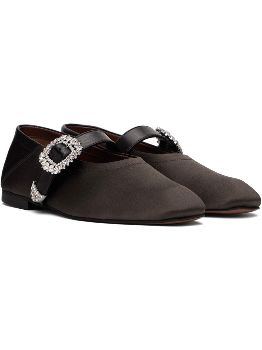 Brown & Black Glide Ballerina Flats - 4