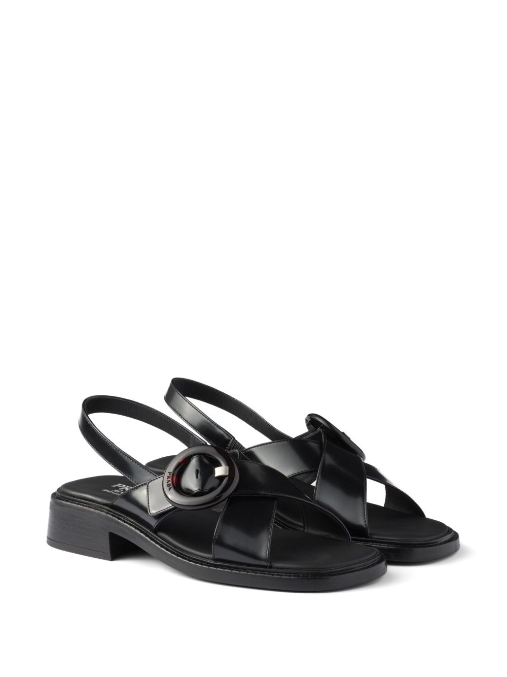 brushed leather sandals - 2