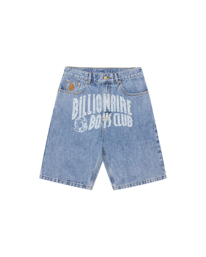 FADED ARCH LOGO DENIM SHORTS 1