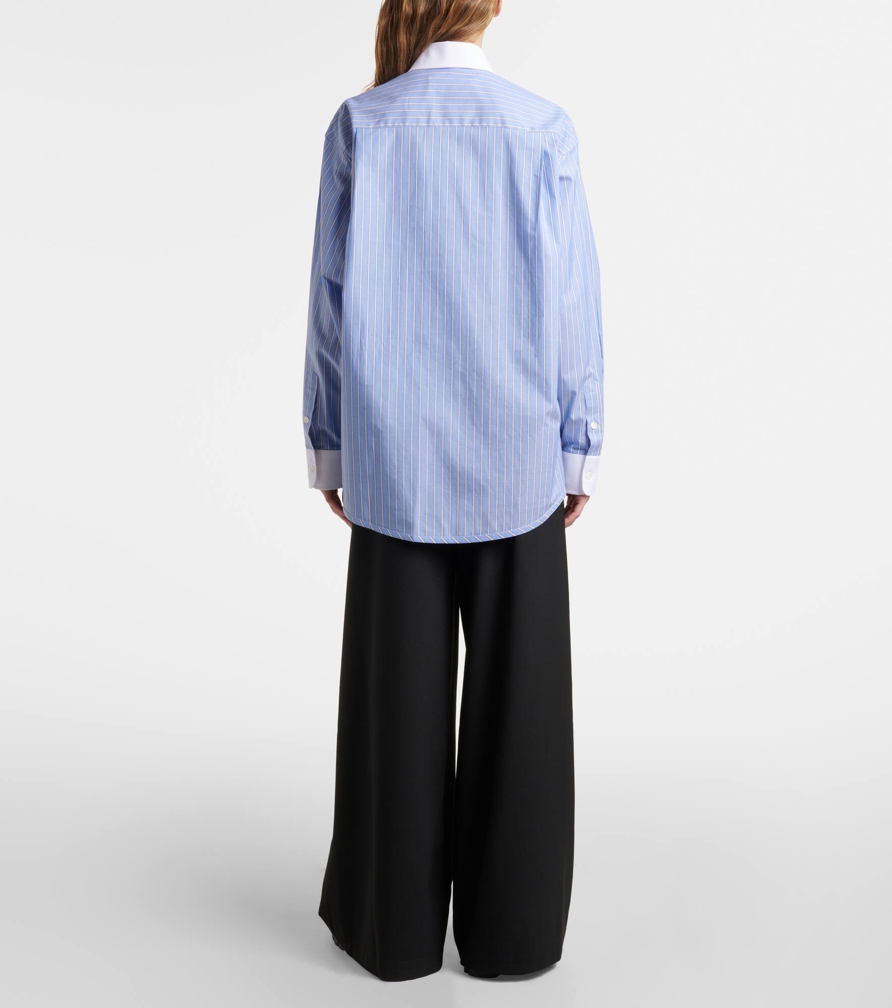 Pinstripe cotton poplin shirt - 3