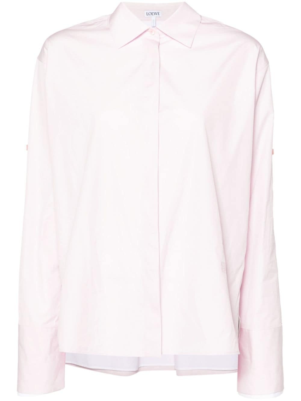 spread-collar poplin shirt - 1