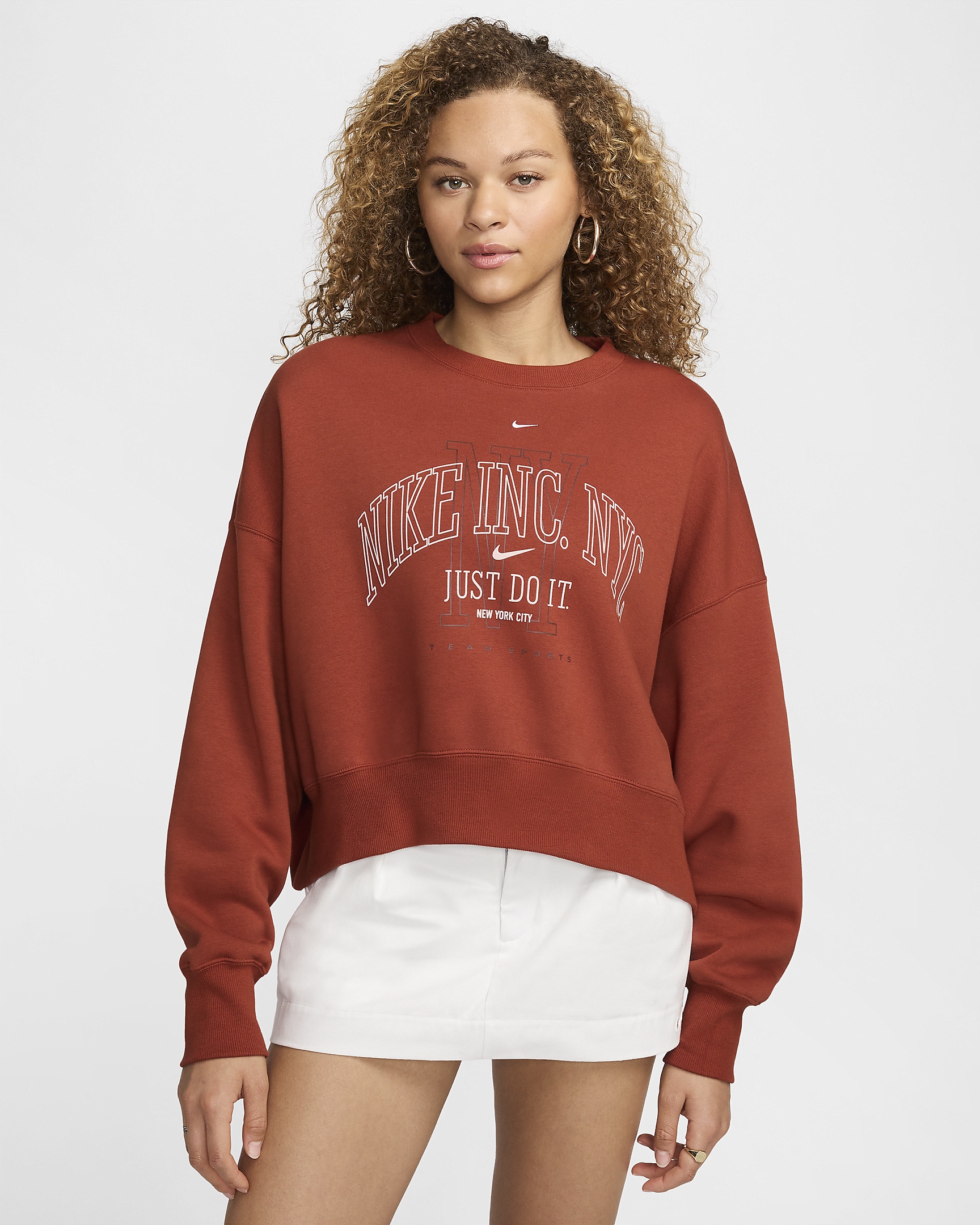 Nike Sportswear Phoenix Fleece Women's Over-Oversized Crew-Neck Graphic Sweatshirt - 1