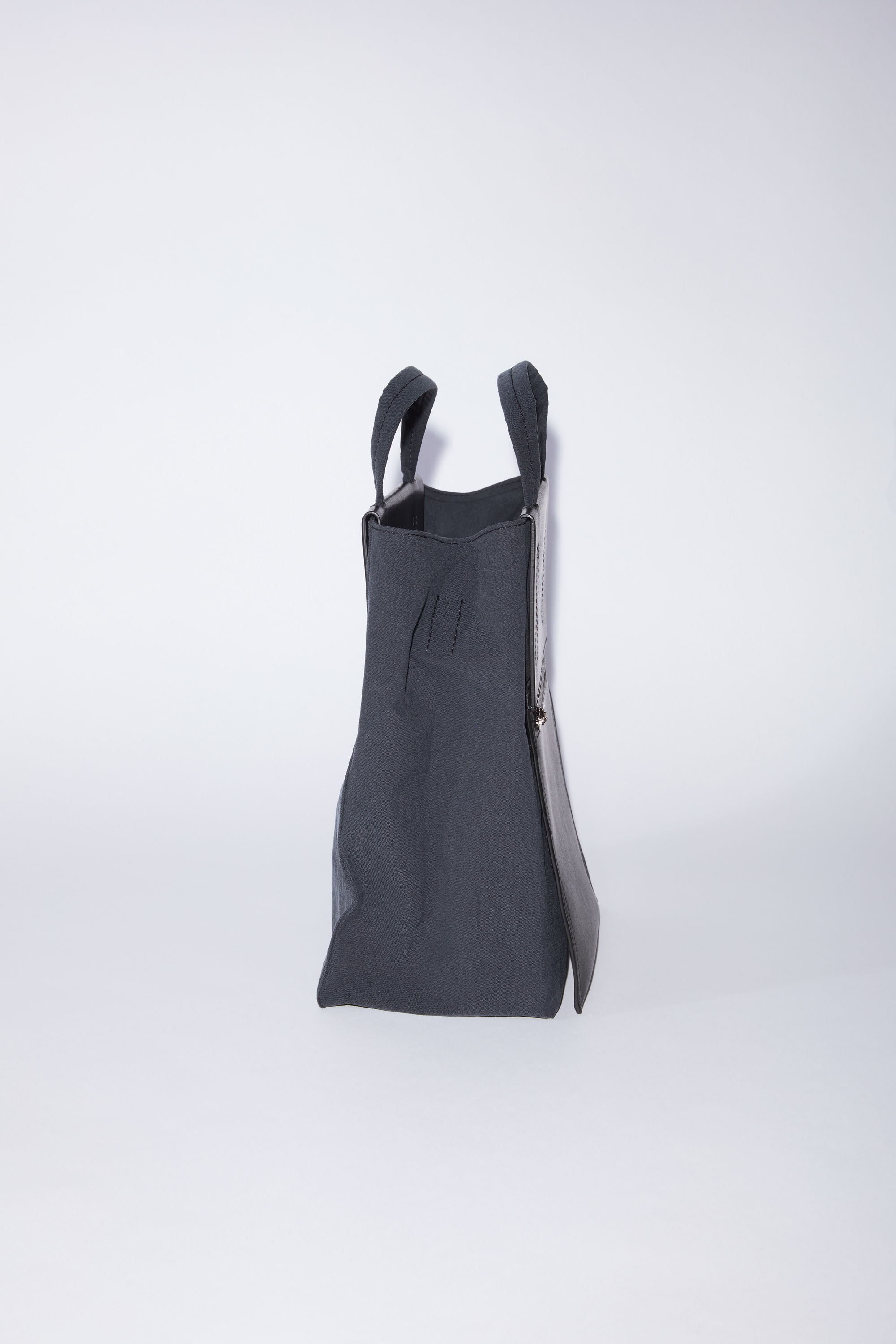 Papery nylon tote bag - Black/Black - 4
