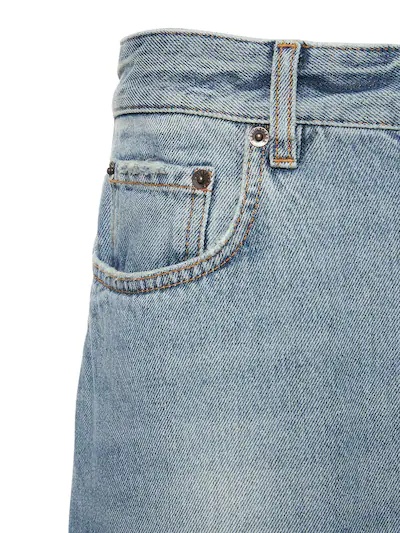 LOW-CROTCH VINTAGE DENIM JEANS - 5