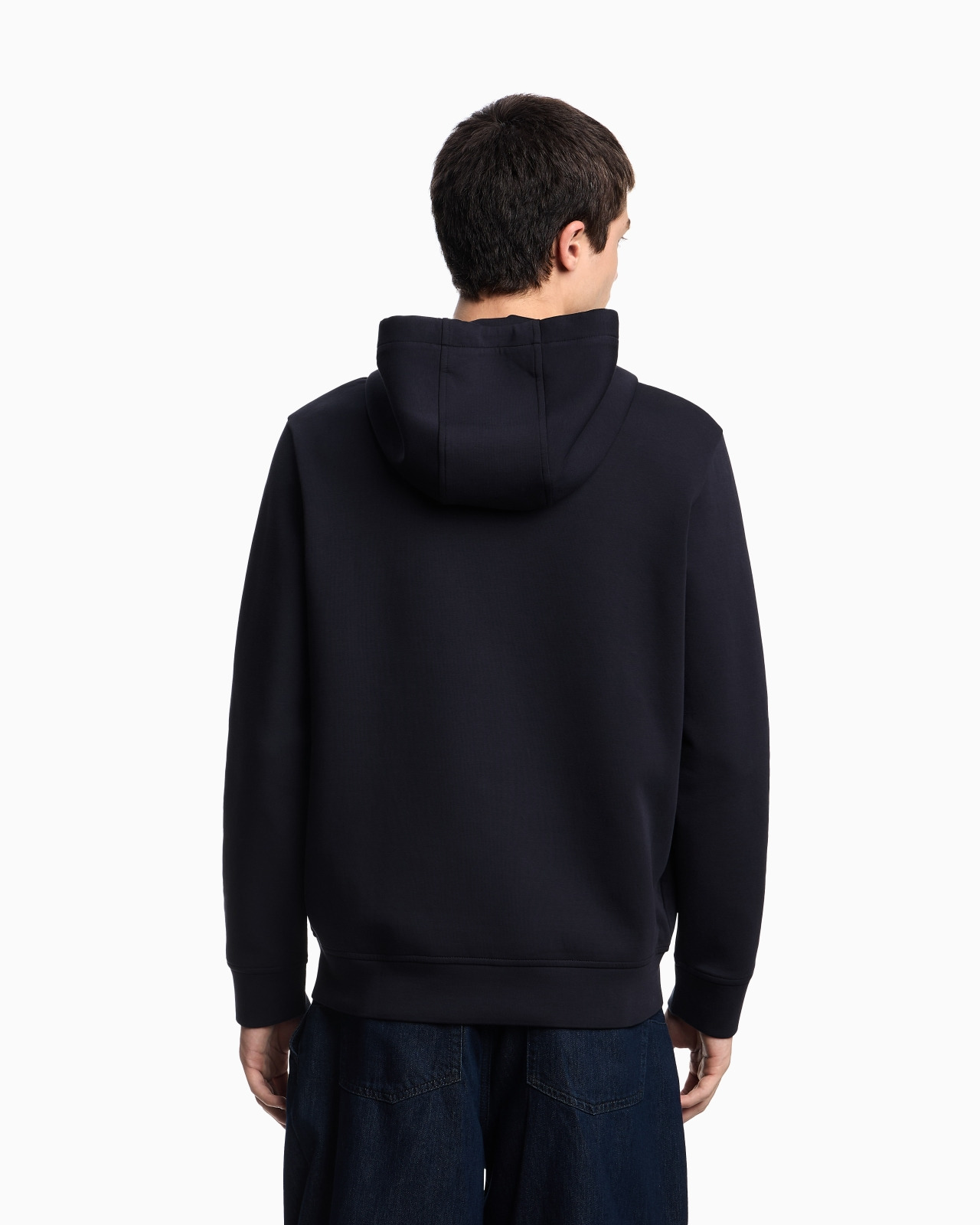 Double-jersey zip-up hooded sweatshirt with embossed, embroidered EA logo - 3