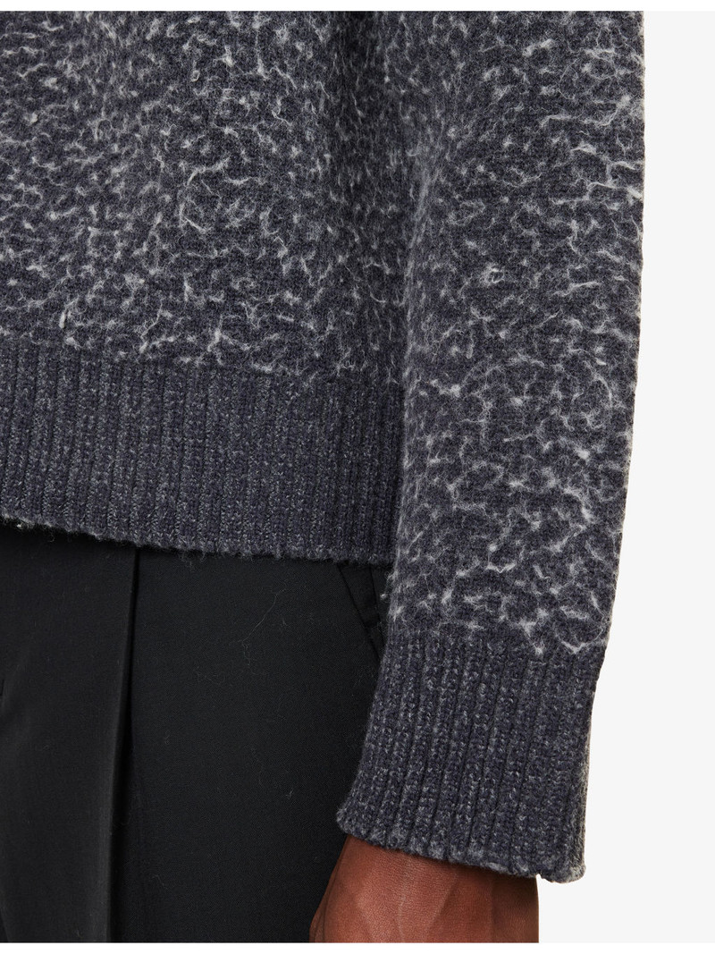 Blanket Zipped Merino Wool and Cotton-Blend Jumper 6