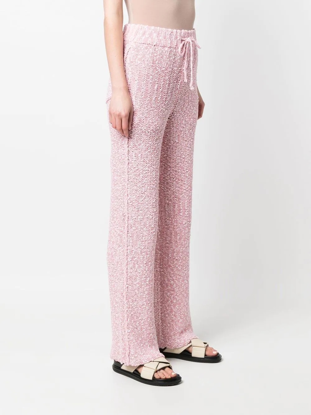 drawstring-fastening waist trousers - 3
