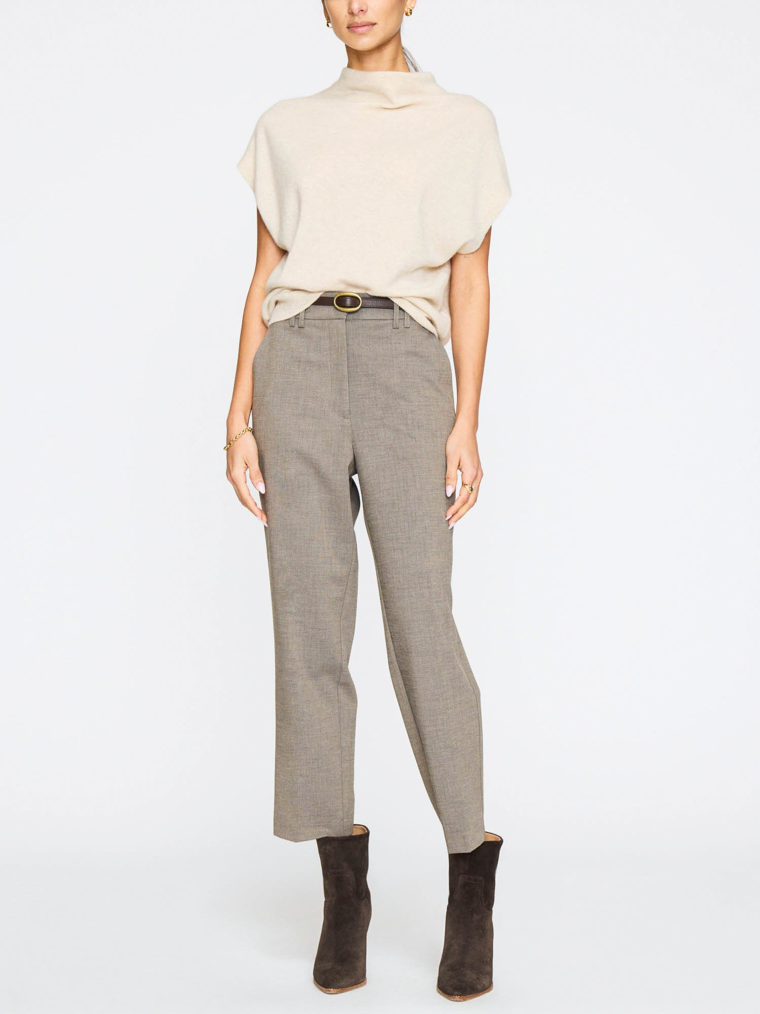 The Morten Funnel Neck Cashmere Top - 6