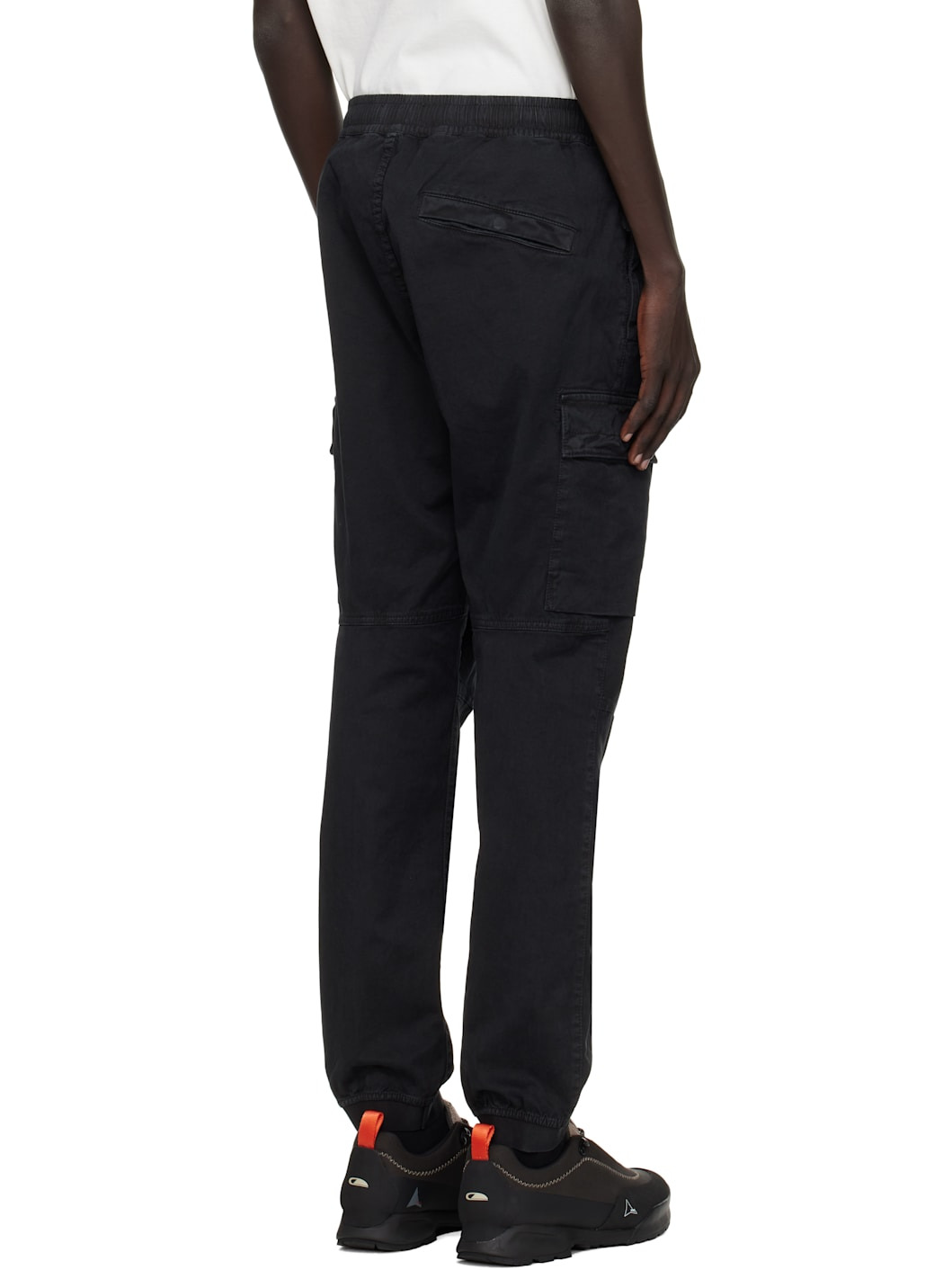 Black 3100033 Stretch Organic Broken Twill Cotton Cargo Pants - 3