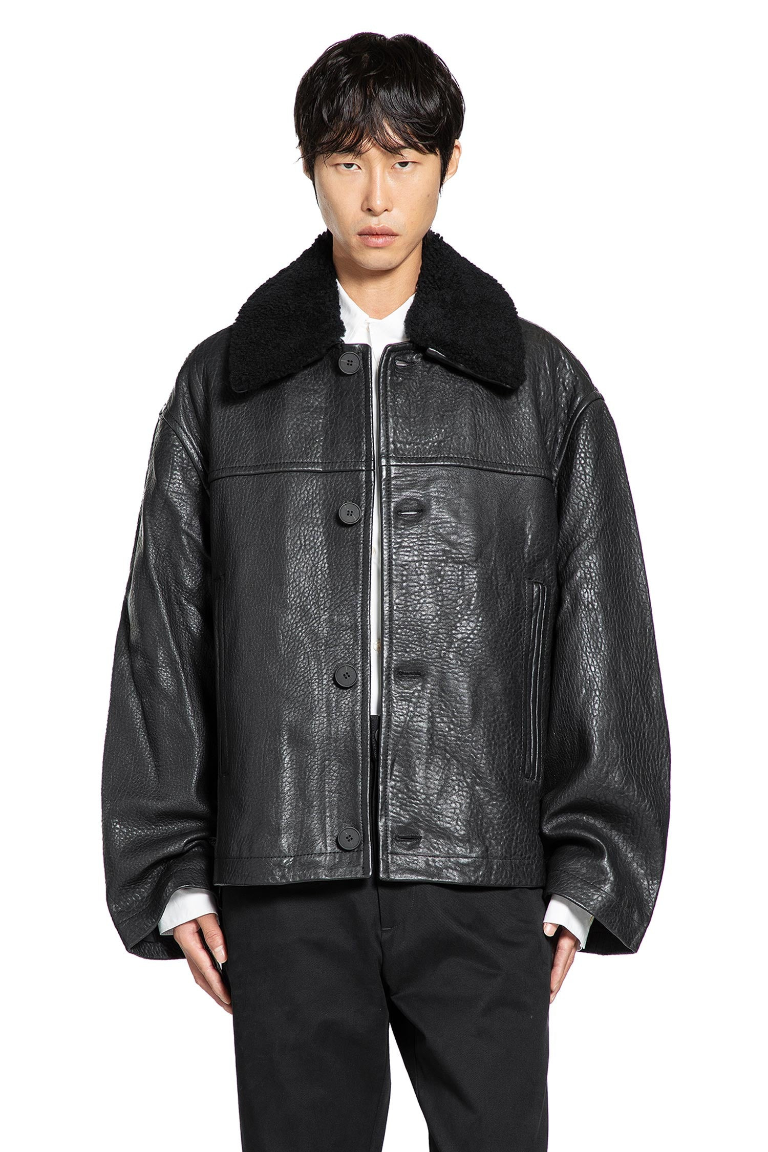 Shearling Collar Jacket - 6