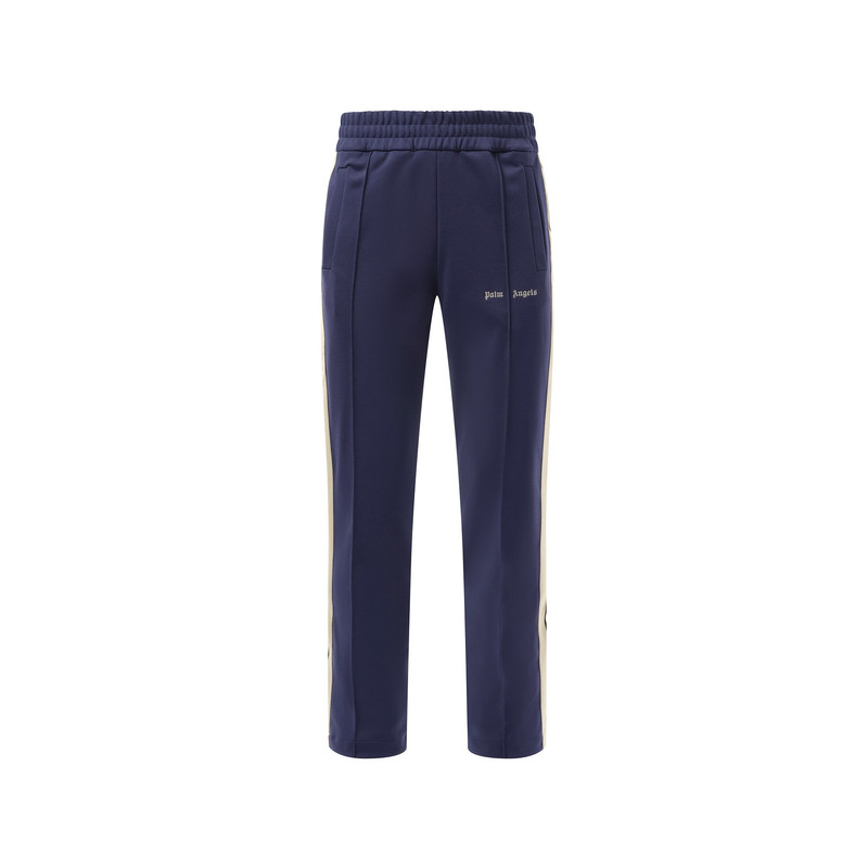 Palm Angels Logo Track Pants in Navy Blue/Off White outlook