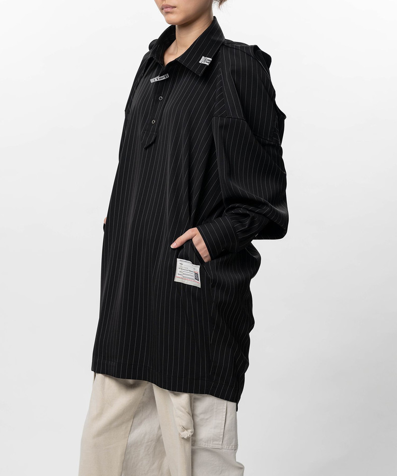 Vest Combined Stripe Shirt Dress 9