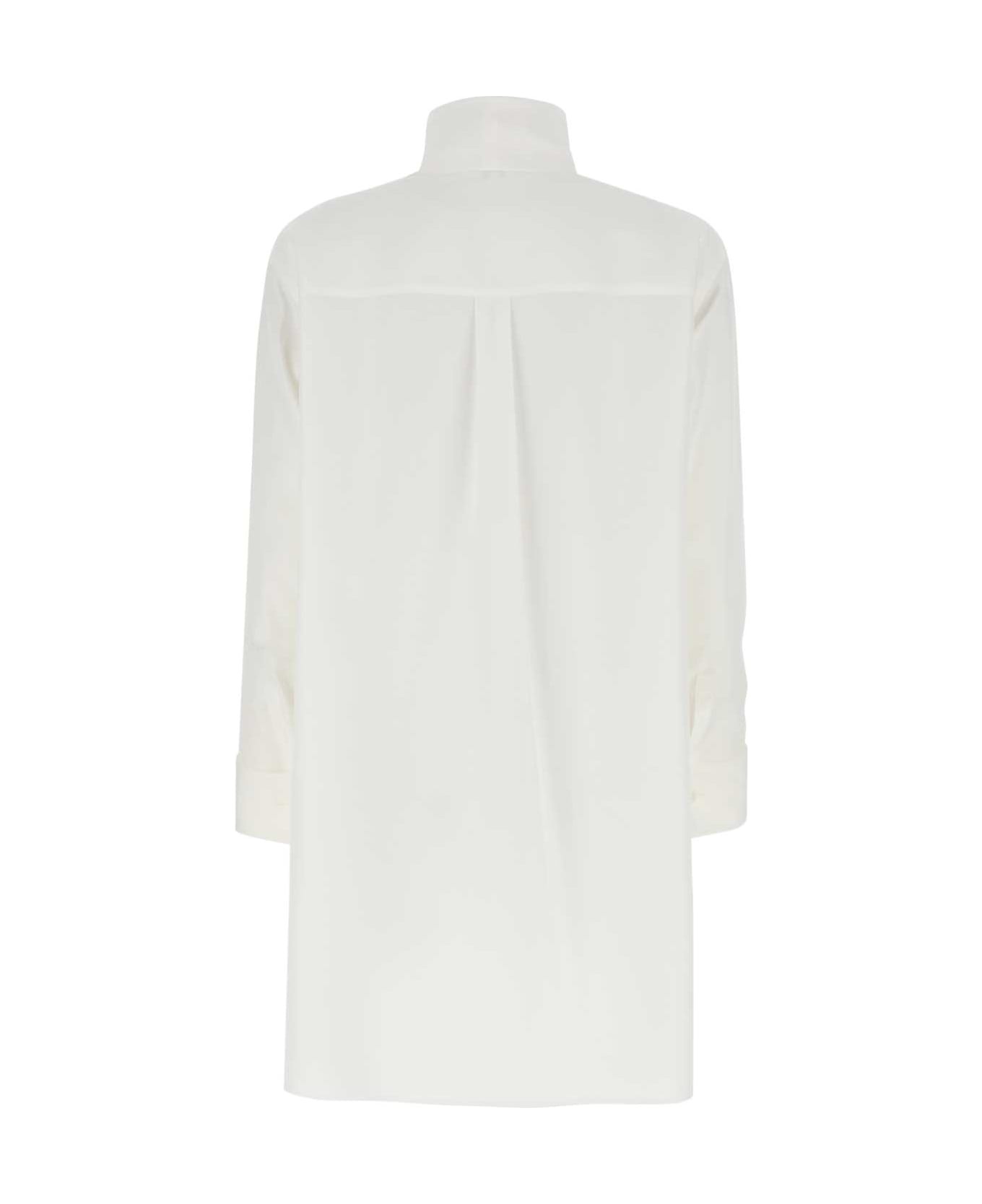 Ivory Crepe Oversize Blouse - 2