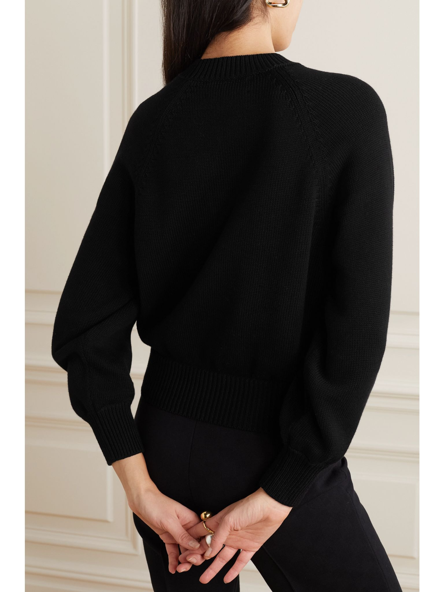 Lara cotton sweater Black - 4