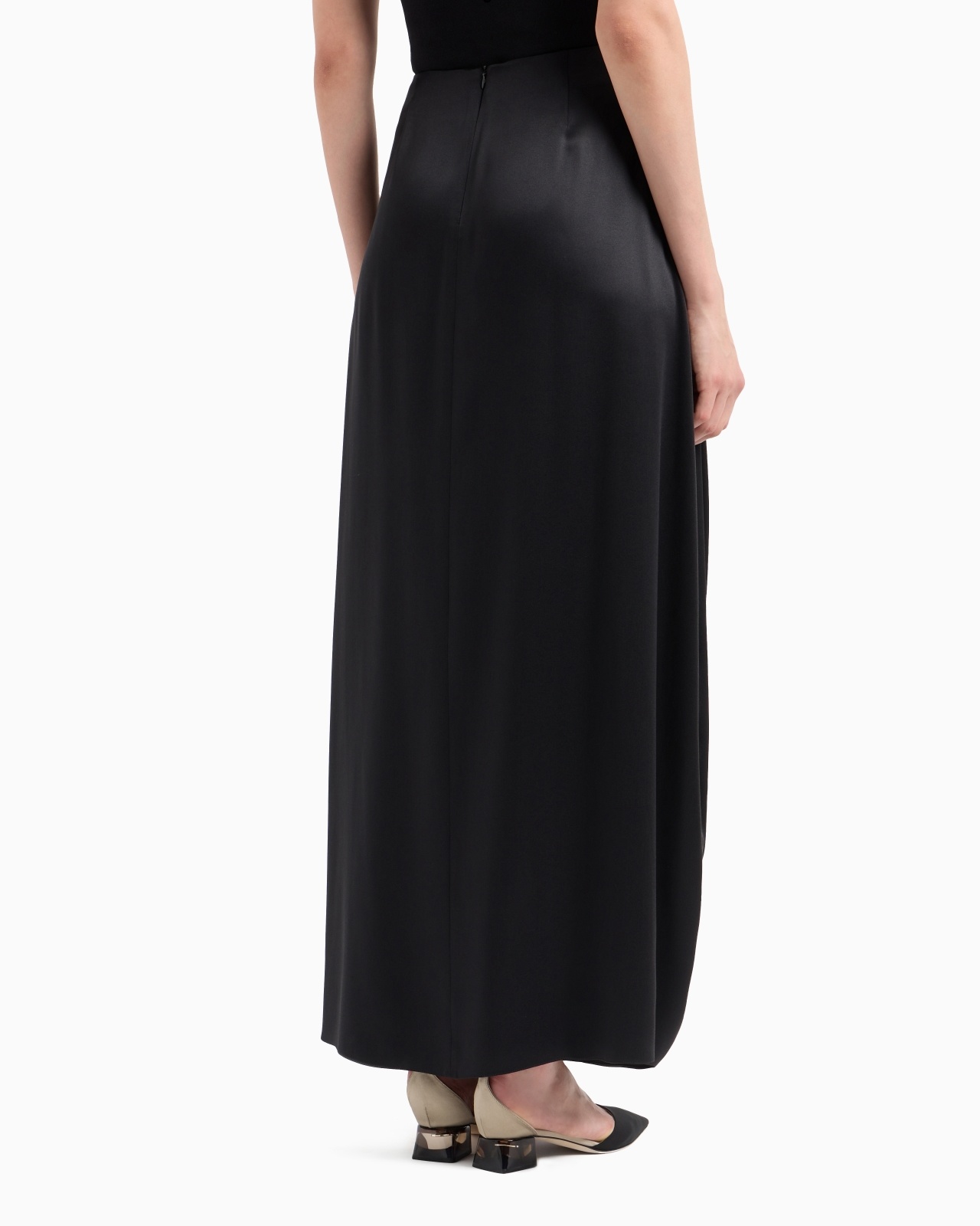 MIDI SKIRT IN DOUBLE-SIDED SILK SATIN - 3