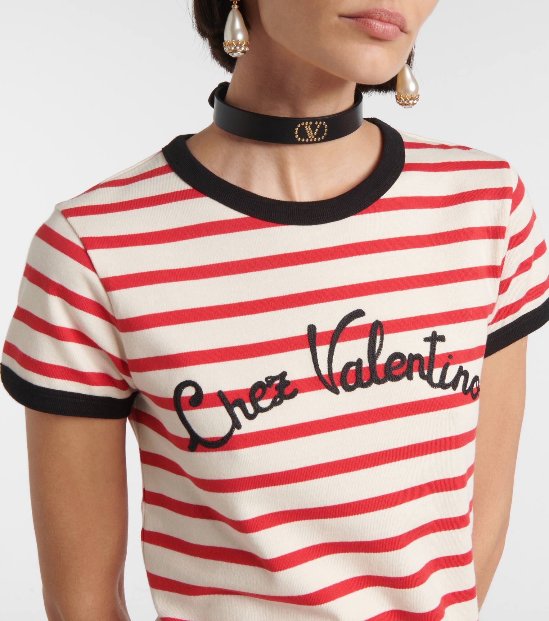 Chez Valentino cotton jersey T-shirt - 4