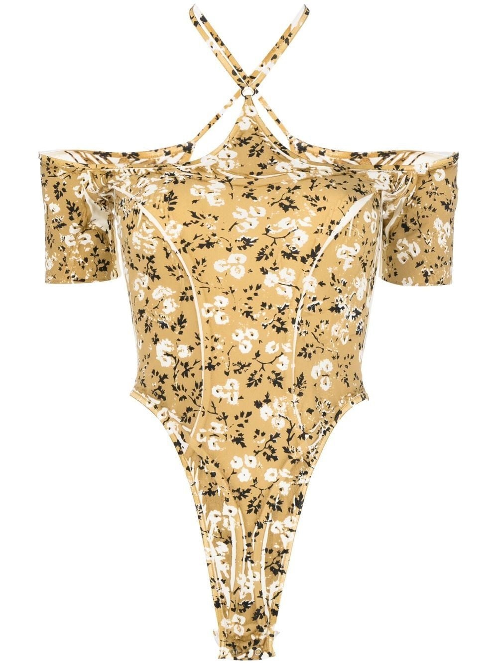 floral-print halterneck body - 1