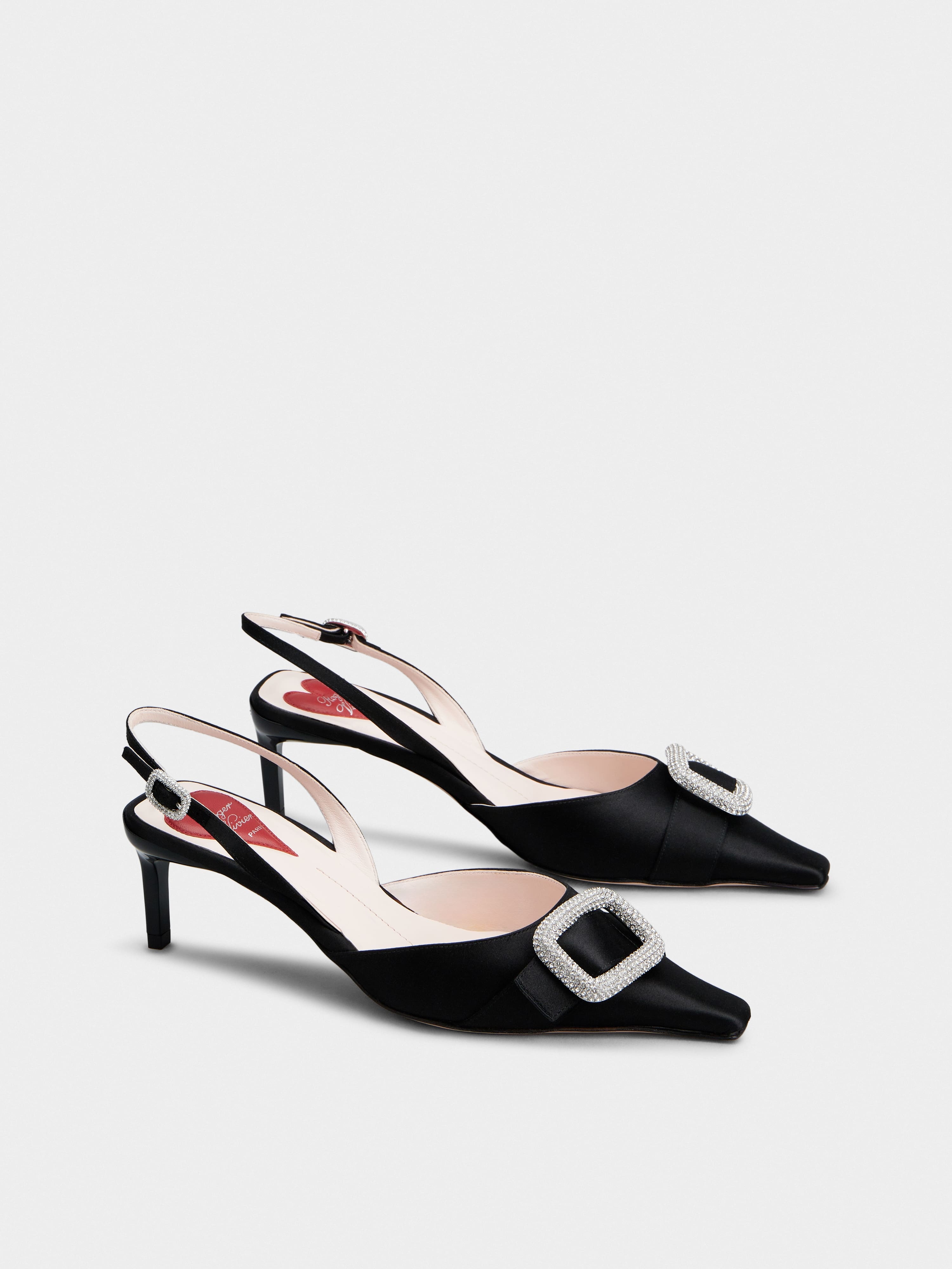 Viv’ Canard Slingback Pumps in Satin - 2