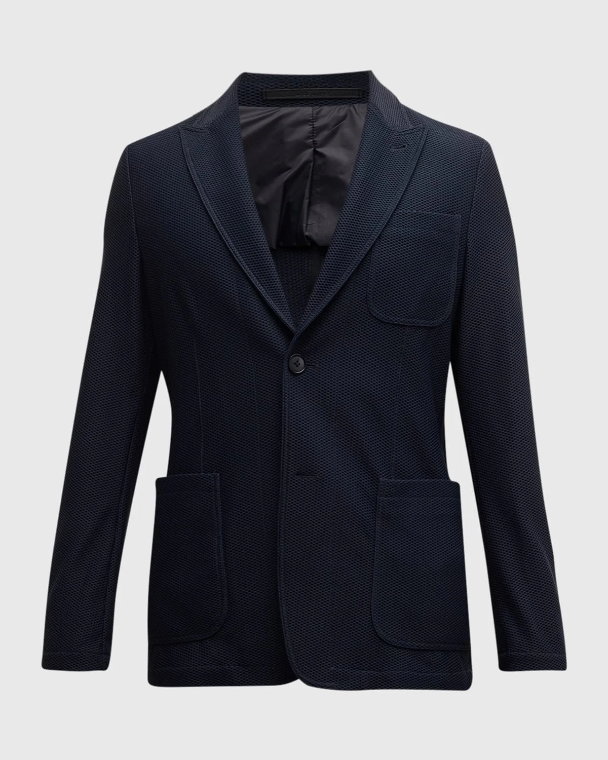 Men's Single-Breasted Rice Stitch Sport Coat - 1