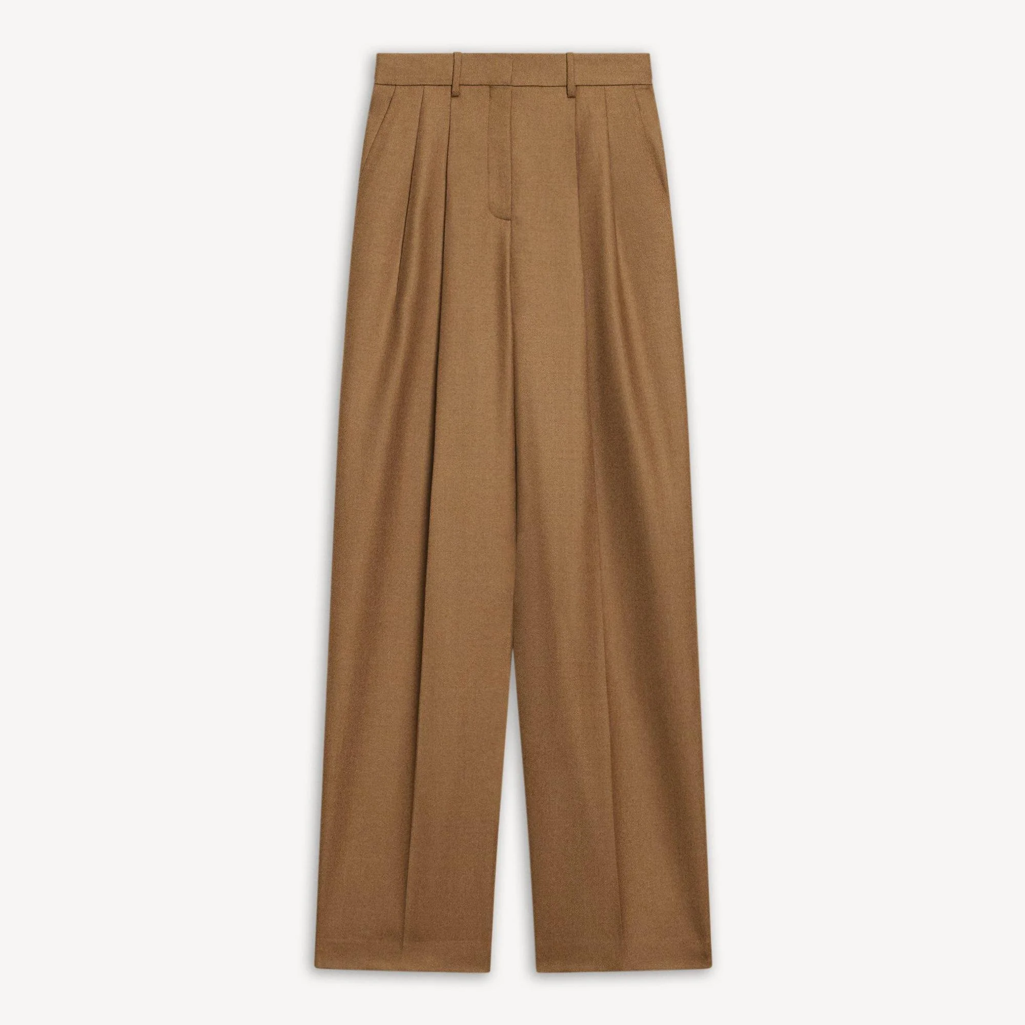 Double Pleat Pant, 33'' in Sleek Flannel - 1