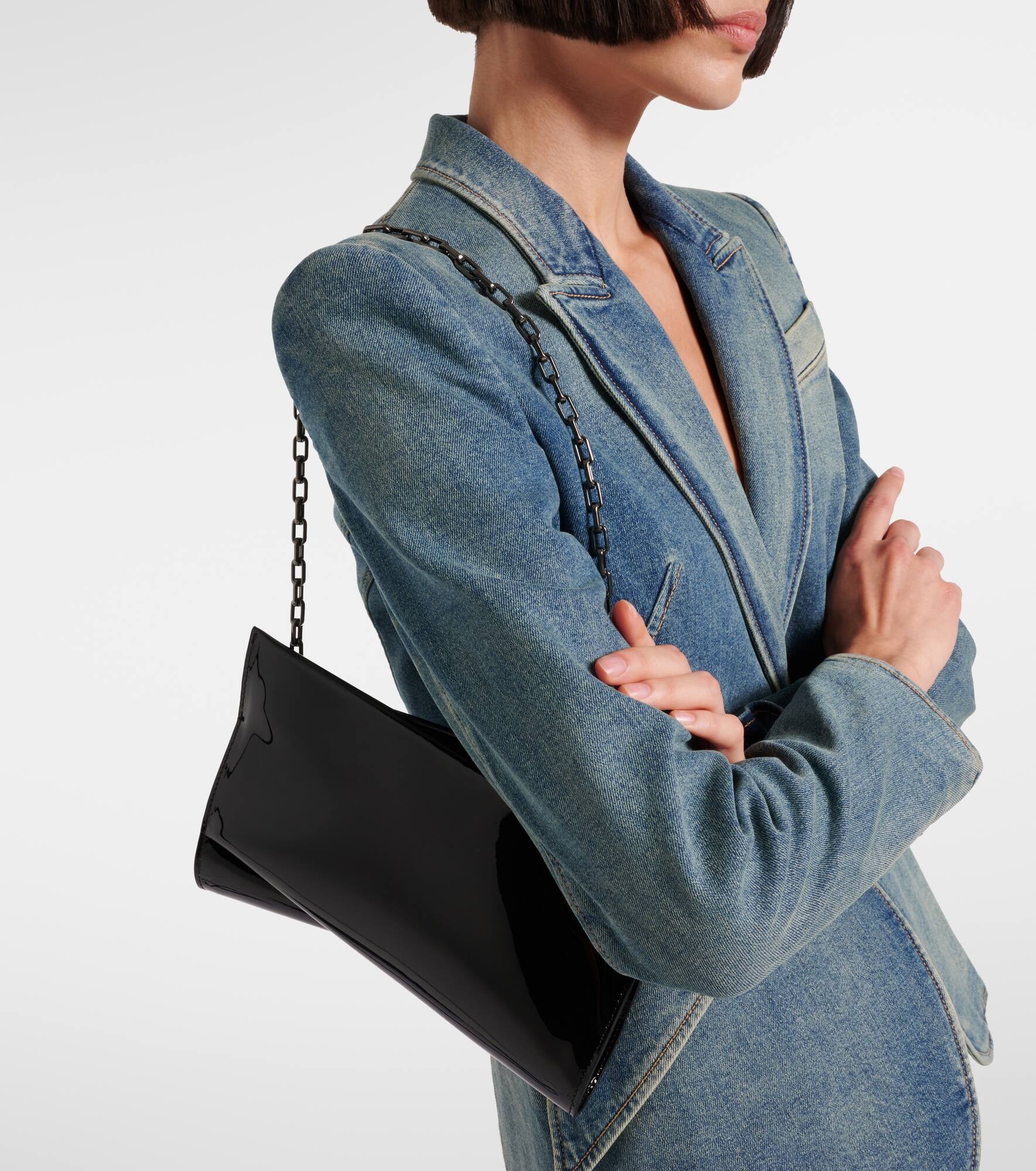 Loubitwist Small patent leather shoulder bag - 6