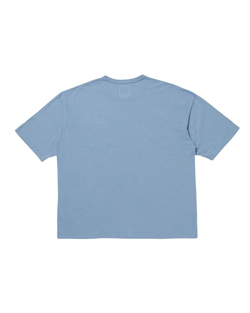 EX JUMBO TEE S/S DMGD LT.BLUE - 2