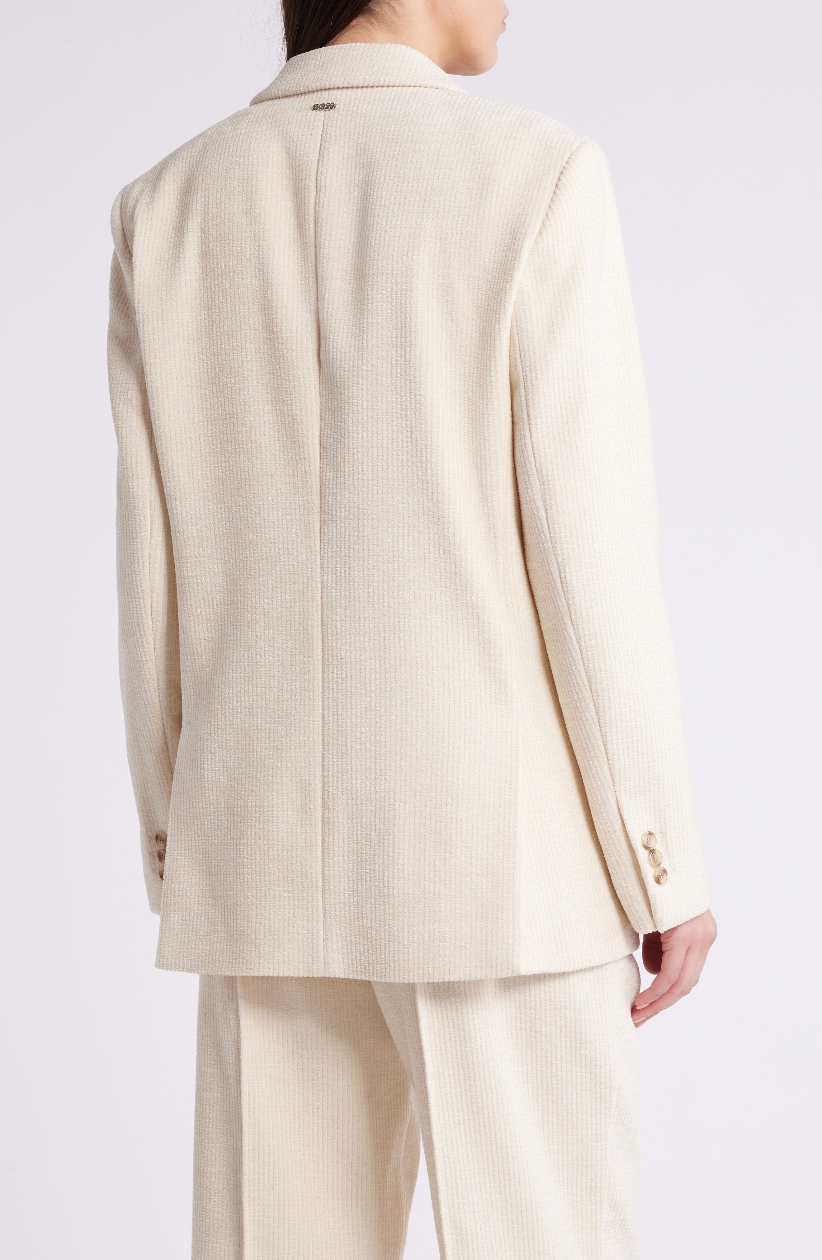BOSS Janka Ribbed Jacket in Soft Cream at Nordstrom - 2