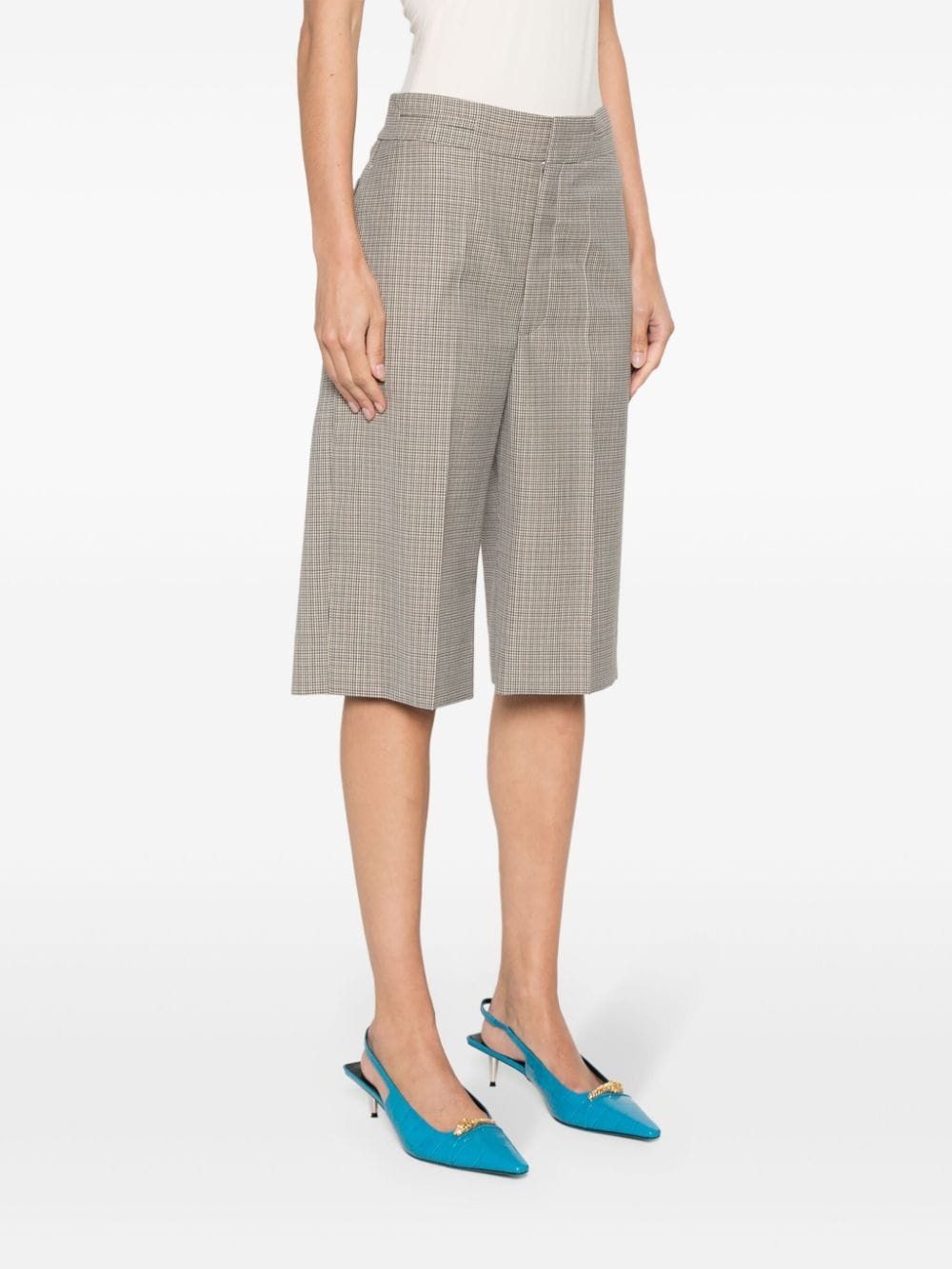 houndstooth-pattern tailored shorts - 3