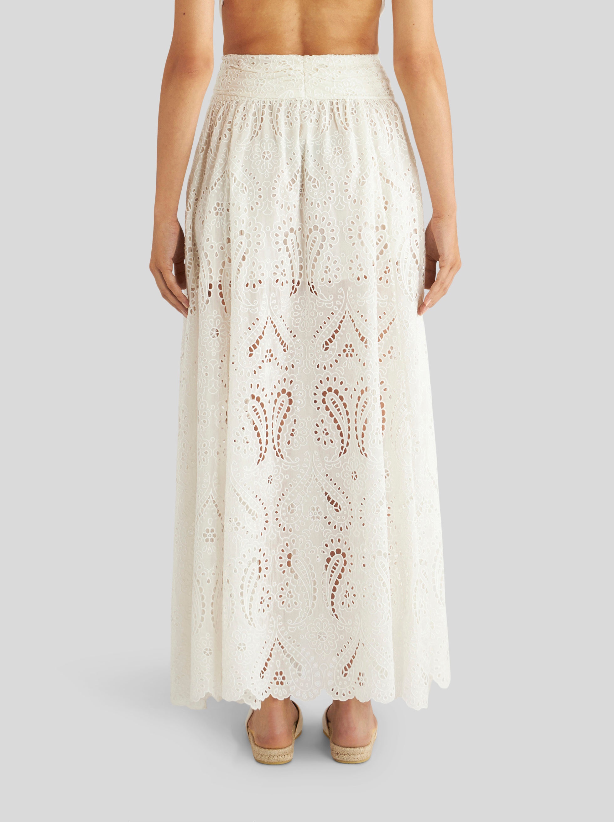 SANGALLO COTTON AND SILK SKIRT - 5