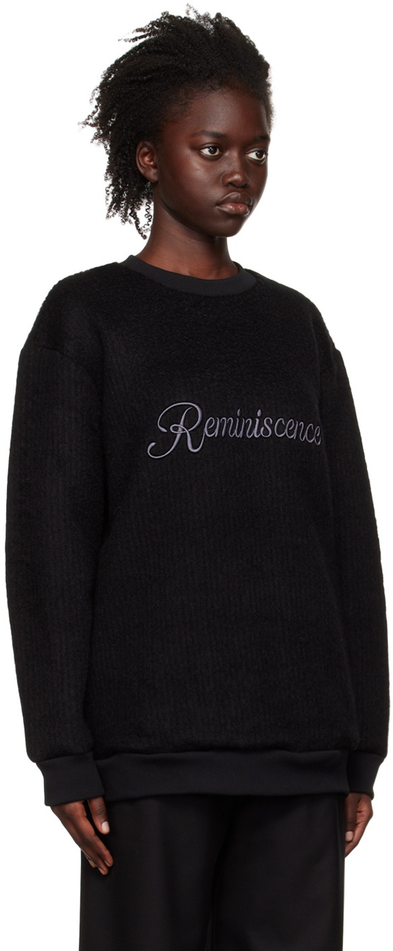 JKOO Black Embroidered Sweatshirt outlook
