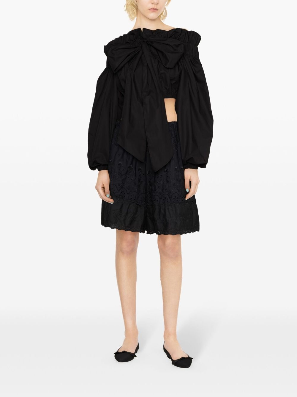 bow-detailing bustier blouse - 2