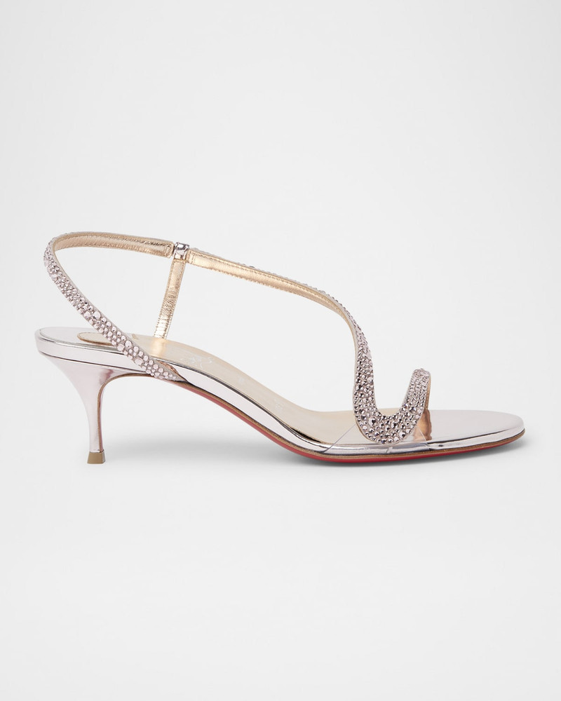 Rosalie Strass Red Sole Slingback Sandals 1
