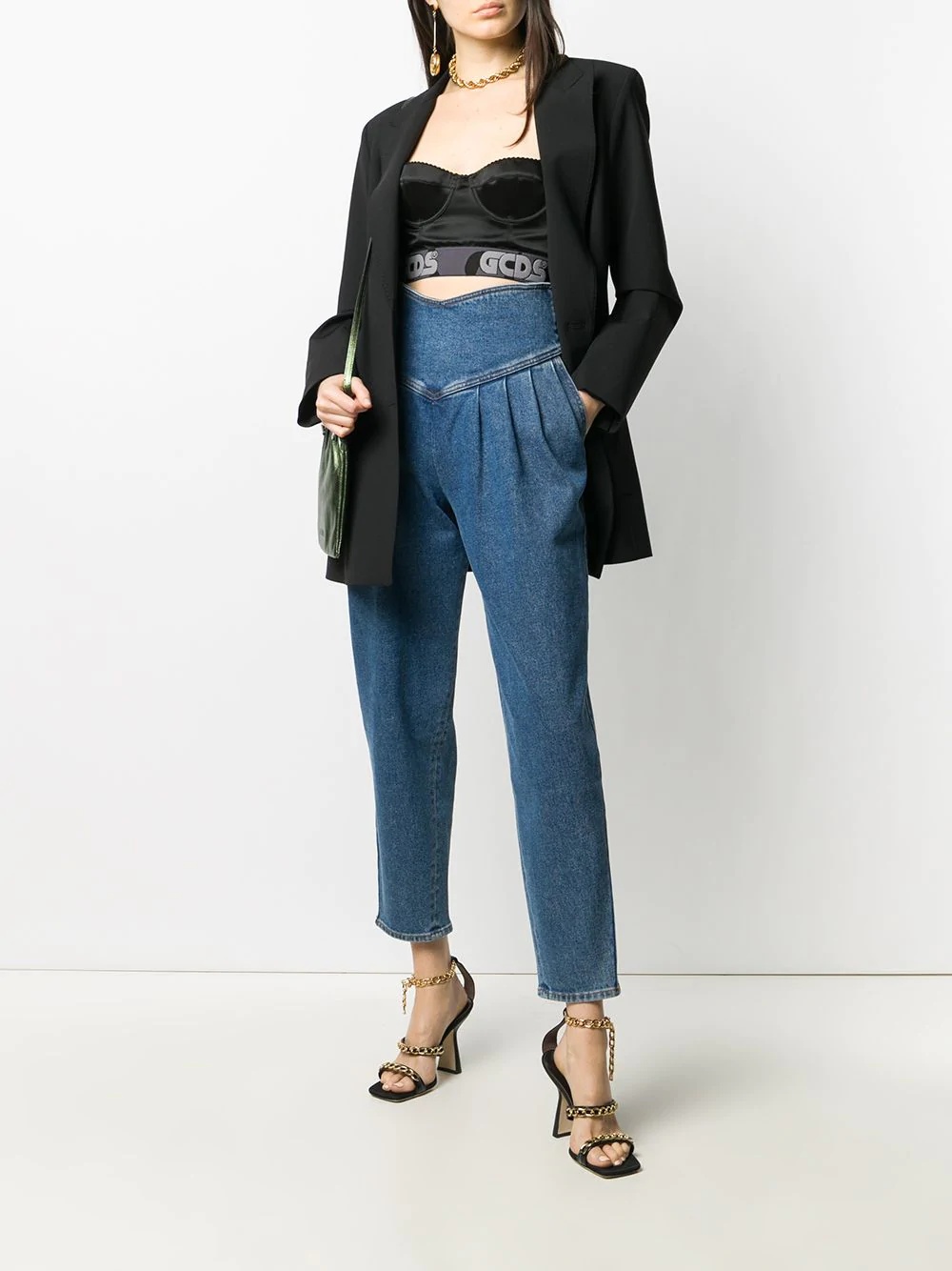 super high-rise cropped jeans - 2