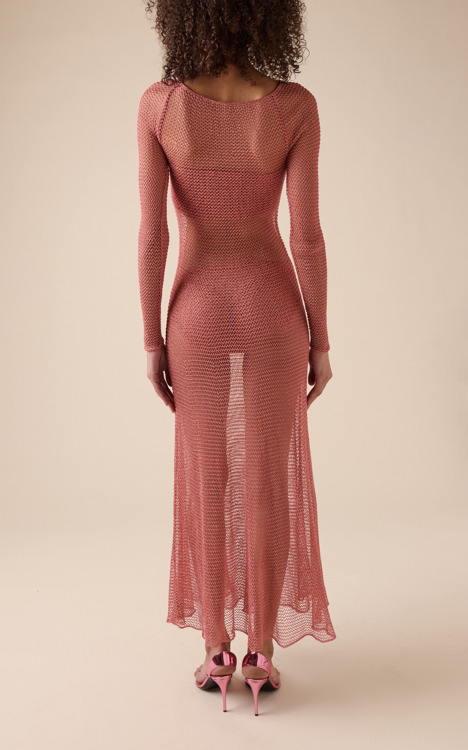Knit Midi Dress pink - 4