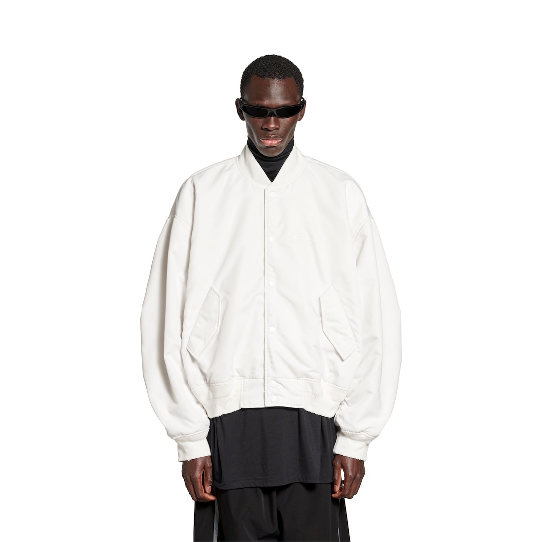 Men's Loop Sports Icon Varsity Jacket  in White - 5