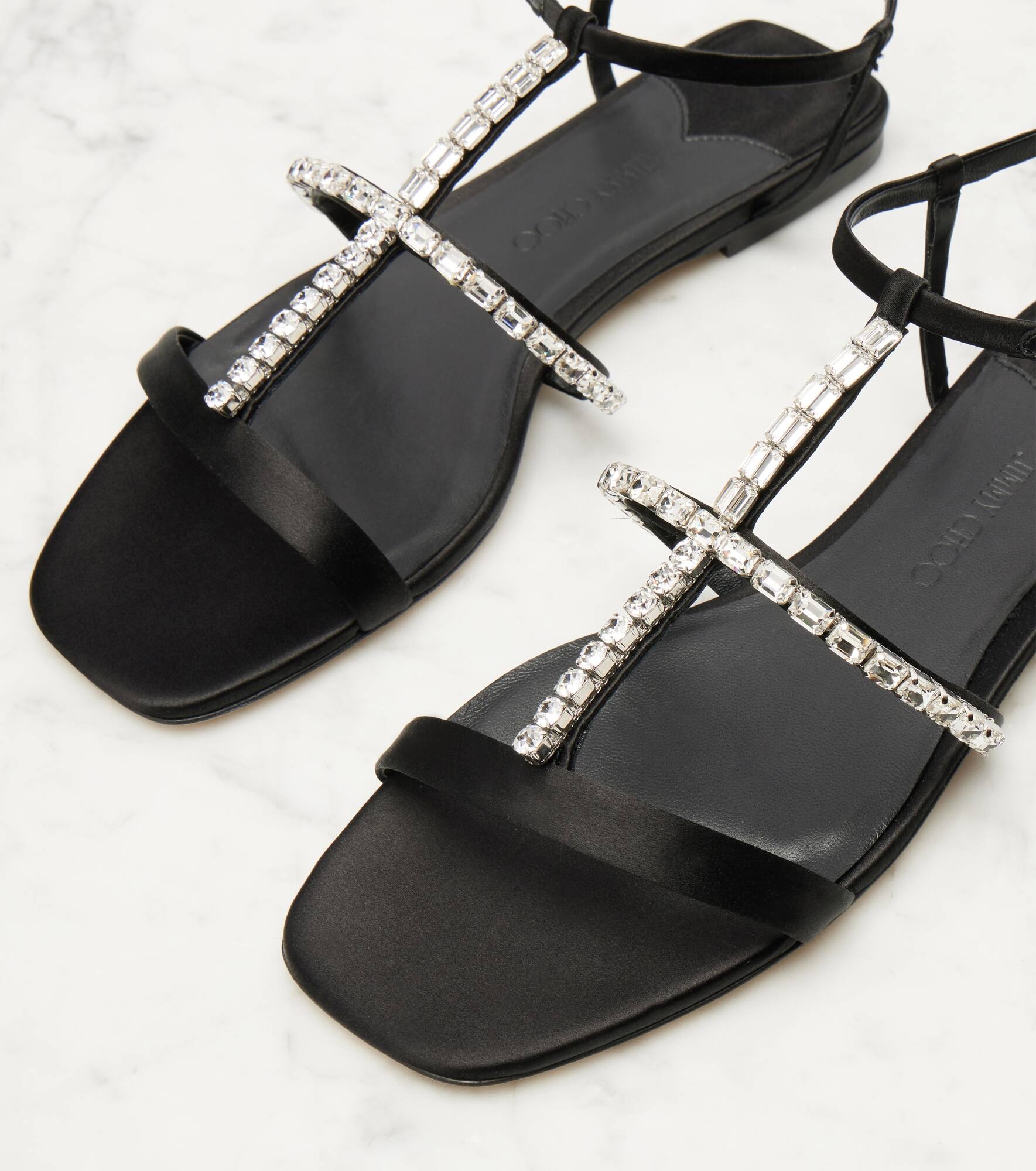 Gwyn embellished satin sandals - 5