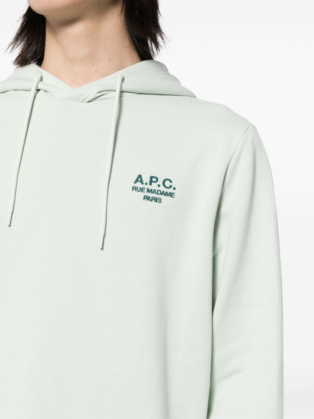 embroidered logo hoodie - 5